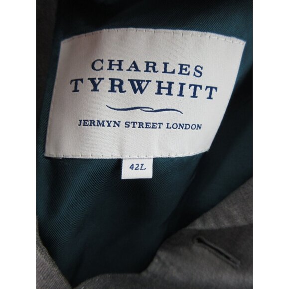 Charles Tyrwhitt Sport Coat 42 Long Blazer Wool Classic Fit Super 110 - Picture 9 of 12